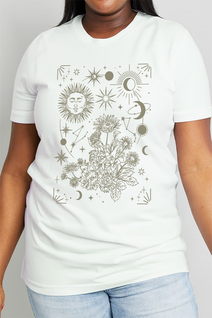 Simply Love Full Size Celestial Graphic Short Sleeve Cotton Tee