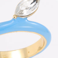 18K Gold Plated Glass Stone Ring