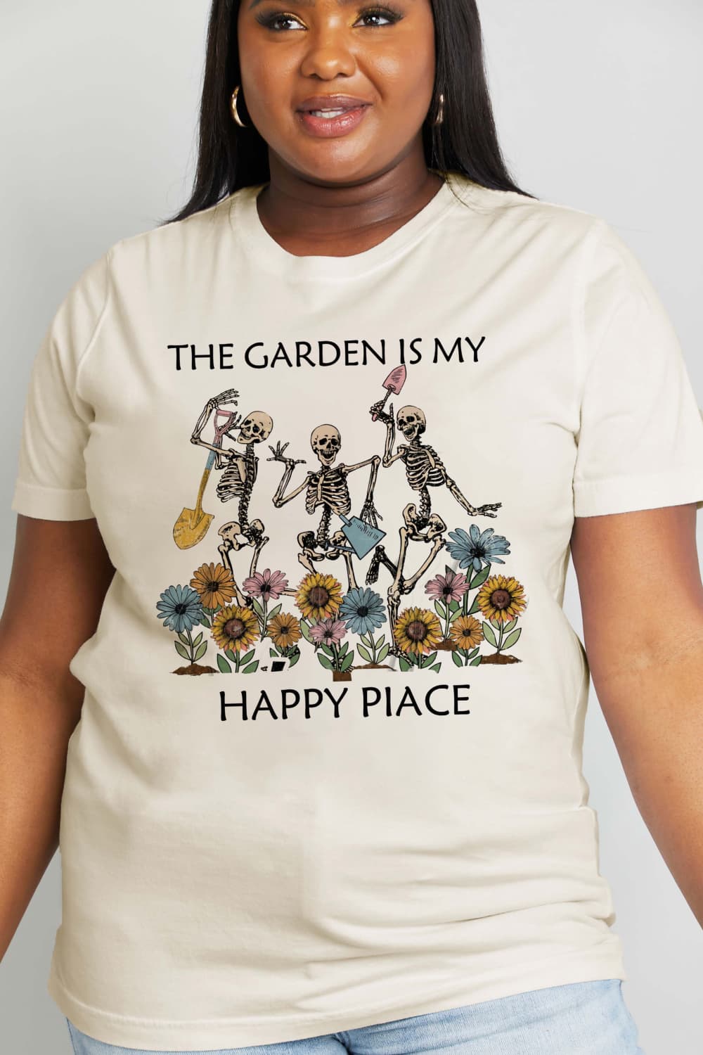 Simply Love Full Size THE GARDEN IS MY HAPPY PLACE Graphic Cotton Tee