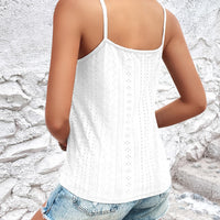 Eyelet Lace Trim V-Neck Cami