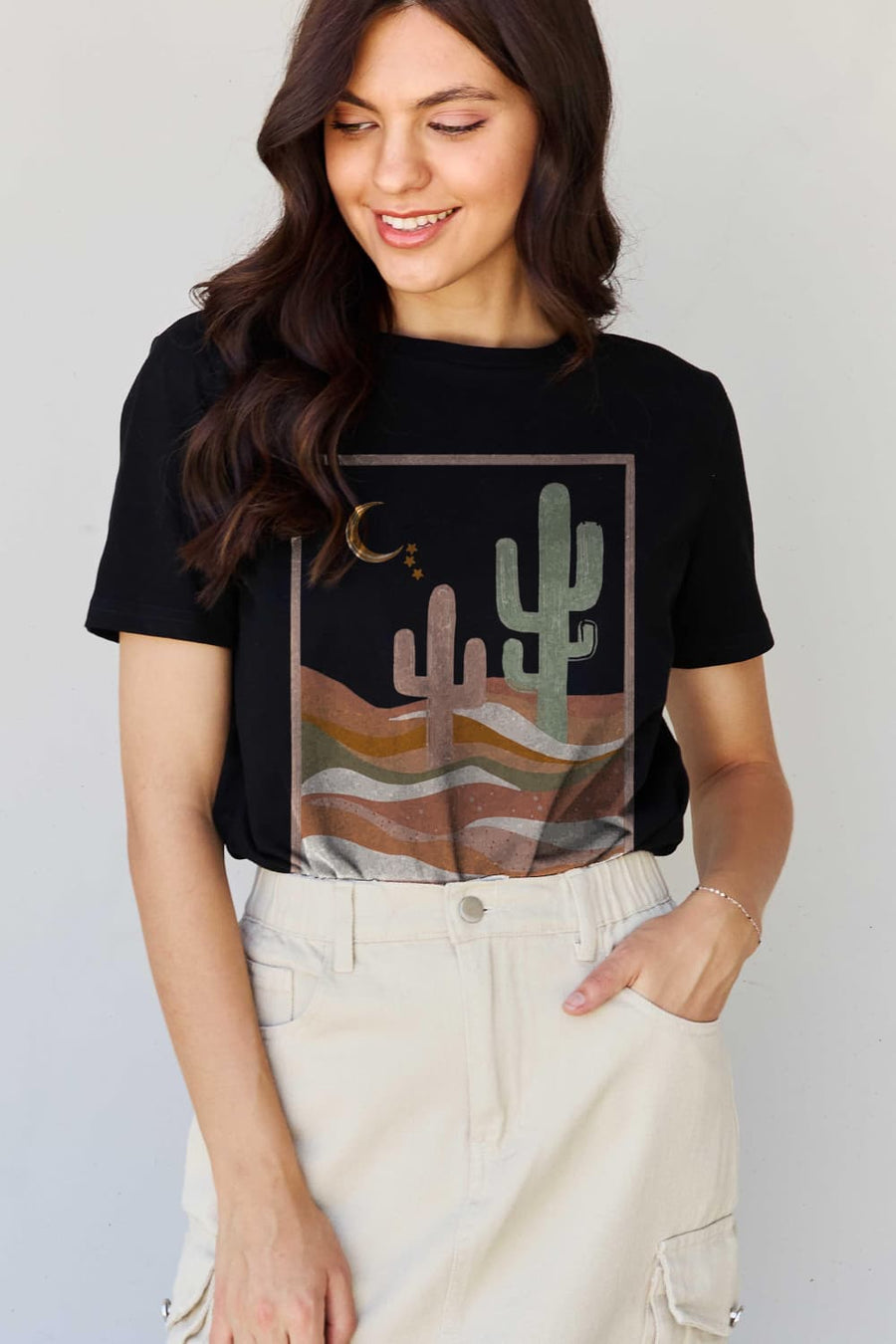 Simply Love Full Size Night Time Desert Graphic Cotton Tee