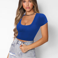 Square Neck Cropped T-Shirt