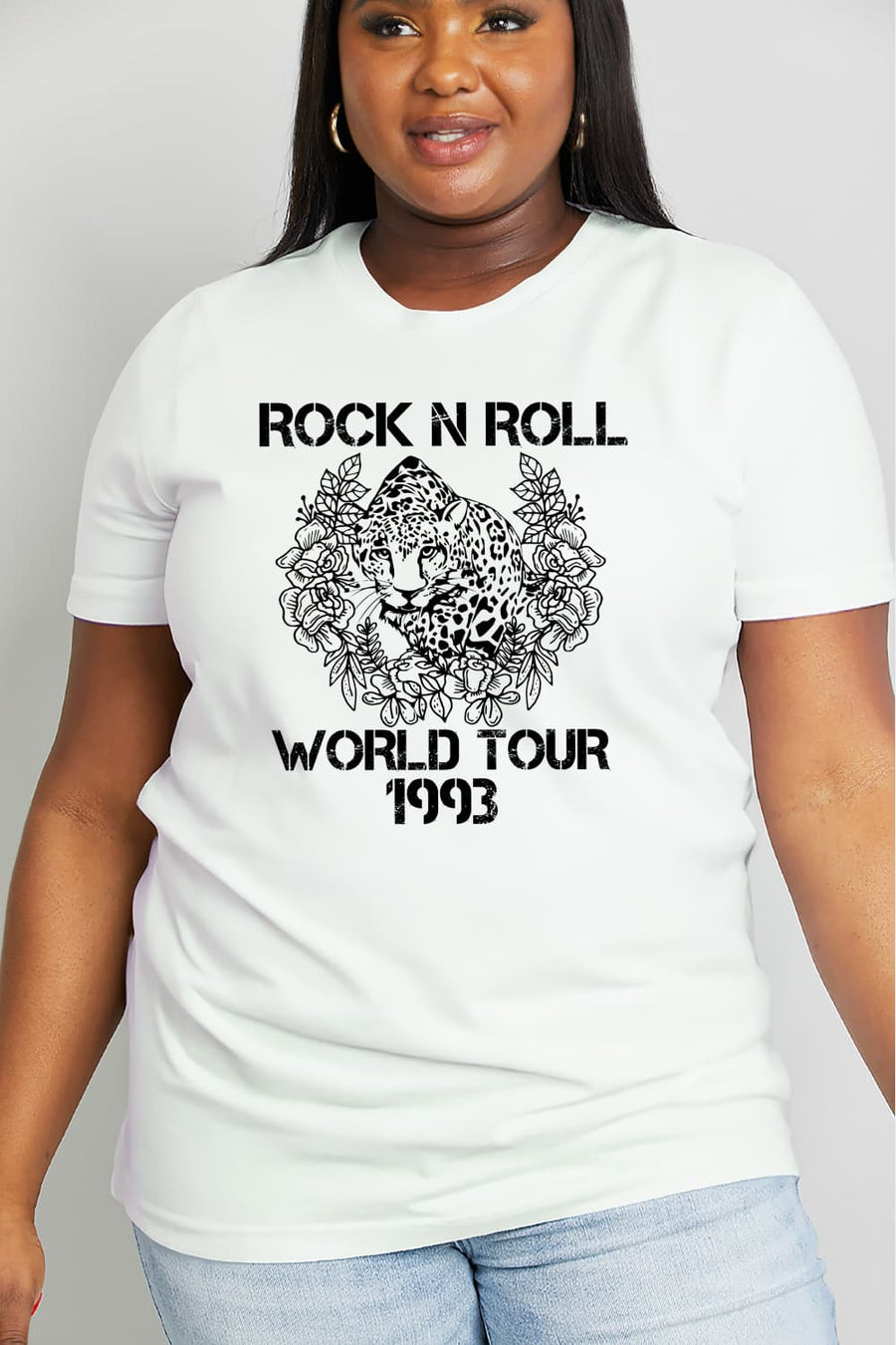 Simply Love Full Size ROCK N ROLL WORLD TOUR 1993 Graphic Cotton Tee