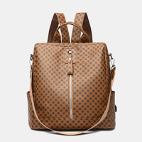 Printed PU Leather Backpack