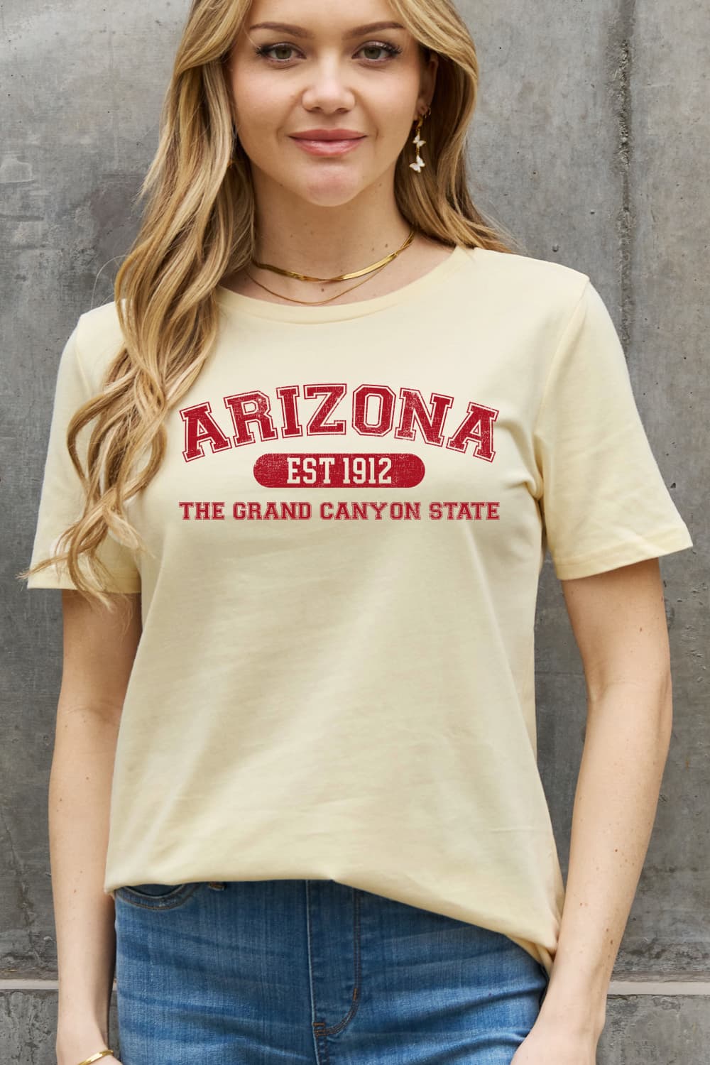 Simply Love Full Size ARIZONA EST 1912 THE GRAND CANYON STATE Graphic Cotton Tee