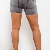 Full Size Zip Closure Denim Shorts