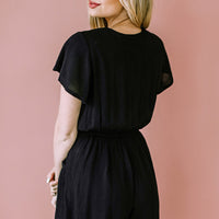 Flutter Sleeve Surplice Romper