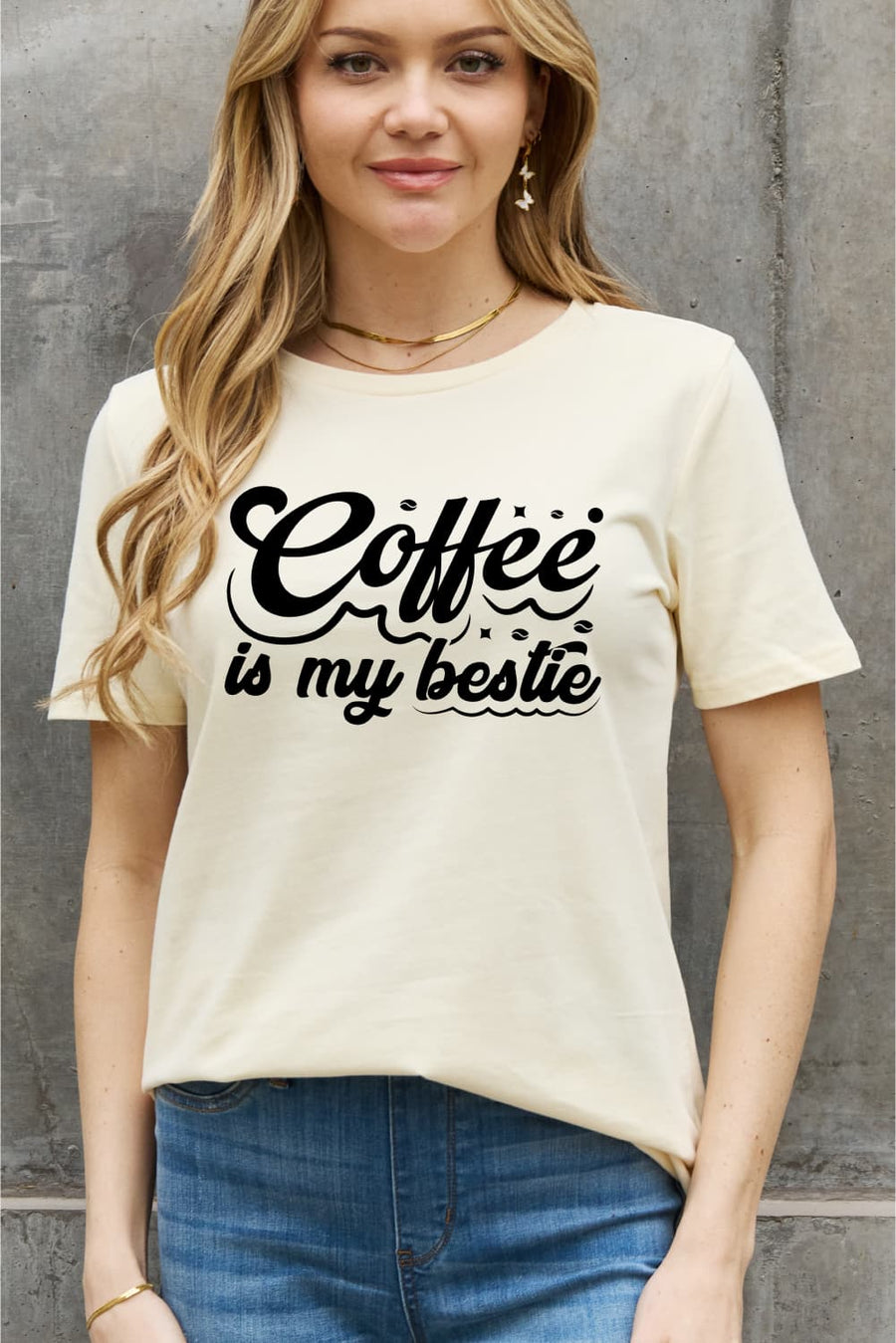 Simply Love Full Size COFFEE IS MY BESTIE Graphic Cotton T-Shirt