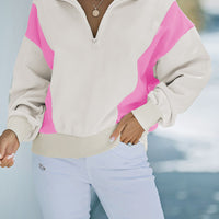 Color Block Quarter-Zip Sweatshirt