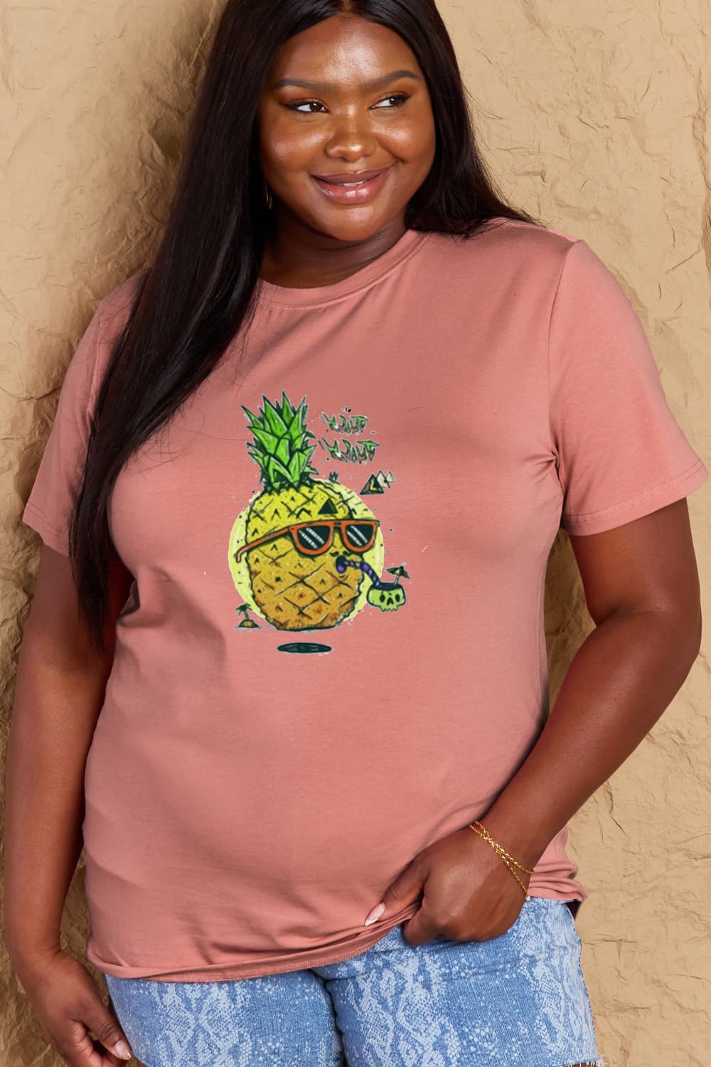 Simply Love Full Size Pineapple Graphic Cotton Tee