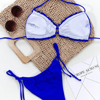 Frill Trill Halter Neck Bikini Set