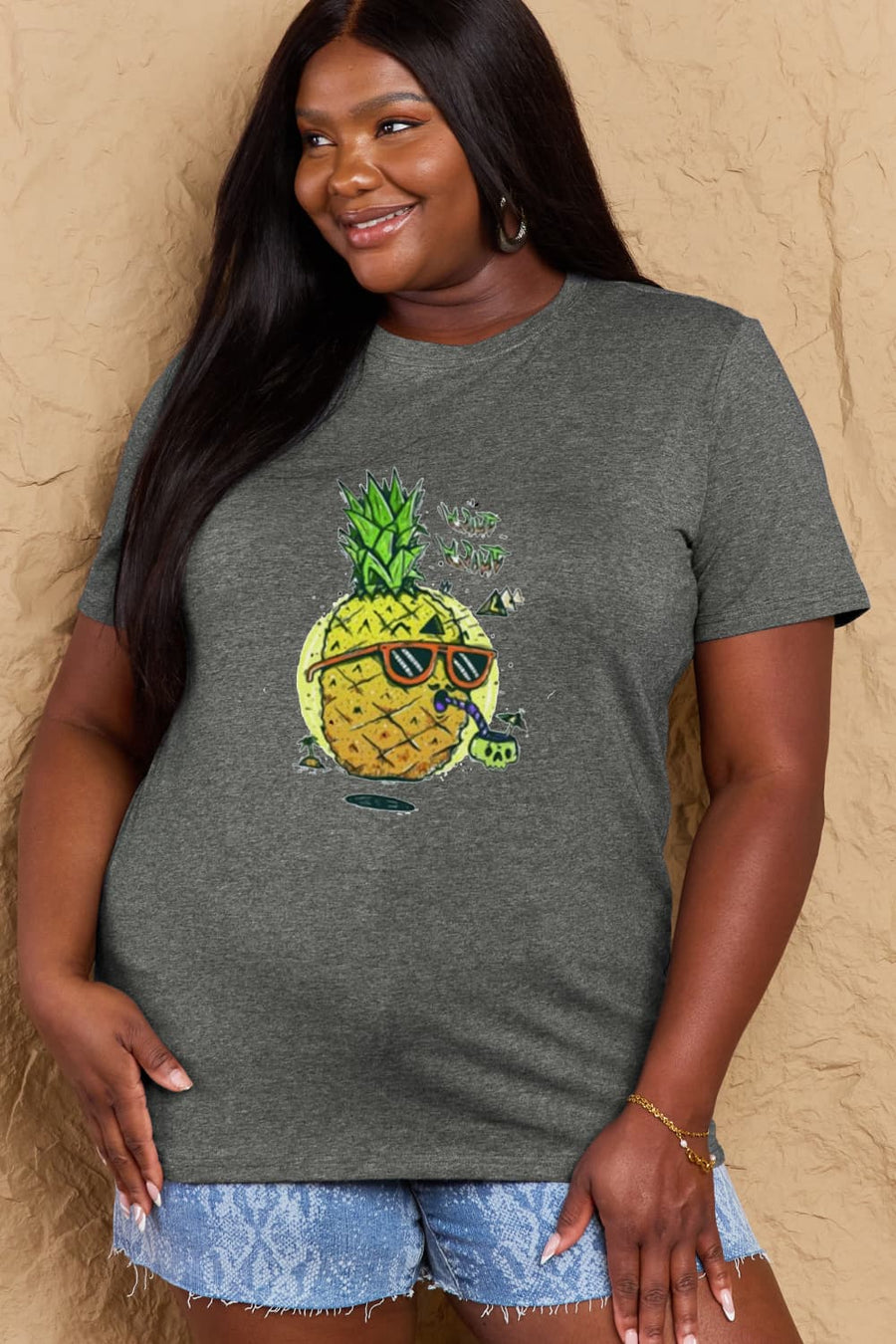 Simply Love Full Size Pineapple Graphic Cotton Tee