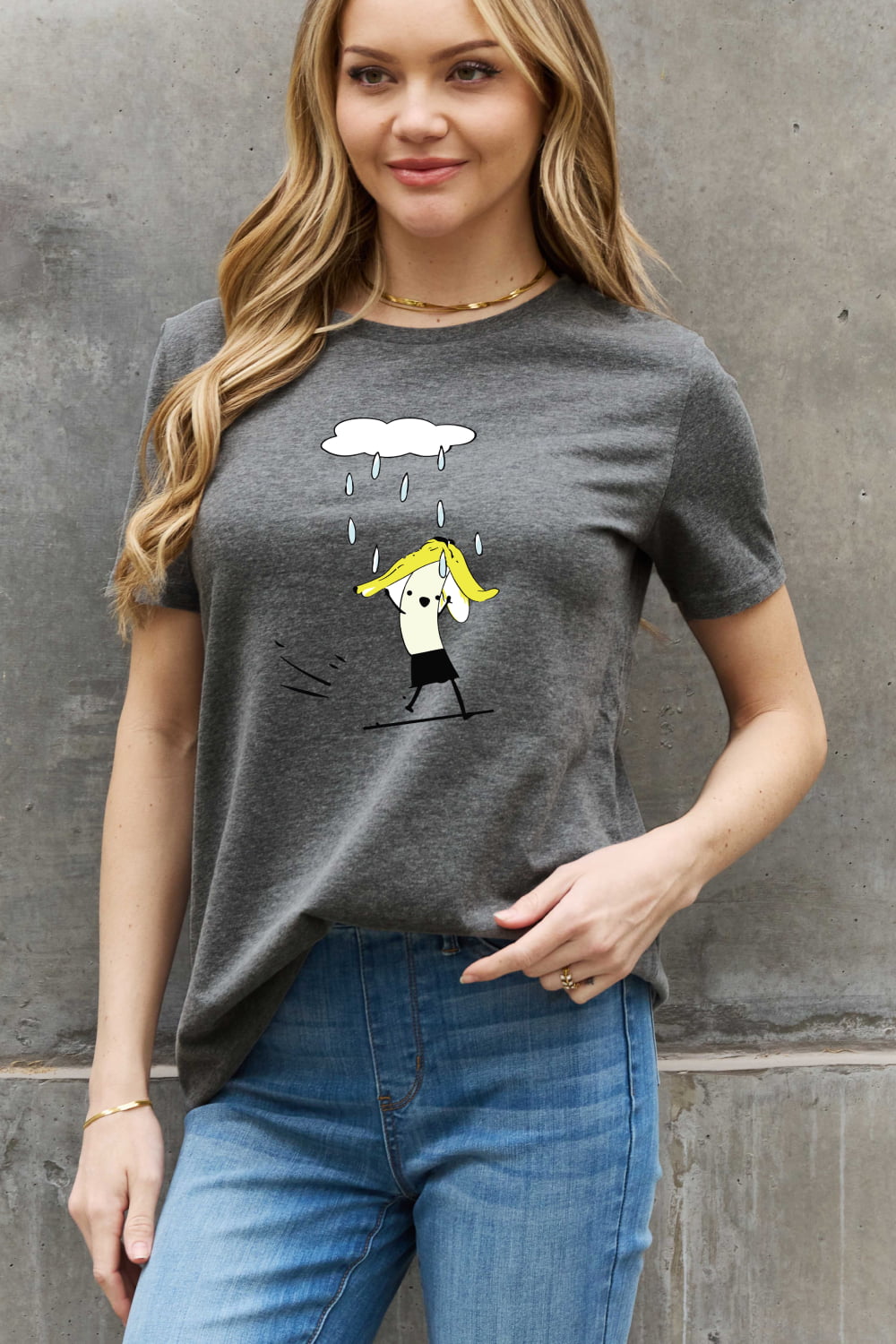 Simply Love Full Size Rainy Day Graphic Cotton Tee