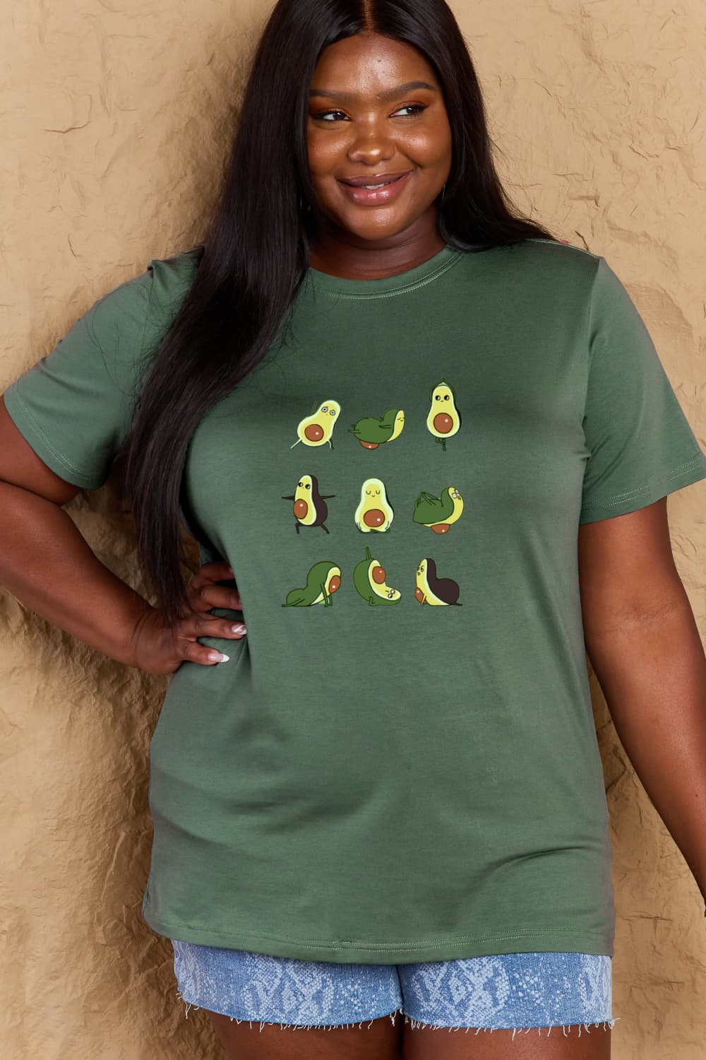 Simply Love Full Size Avocado Graphic Cotton T-Shirt