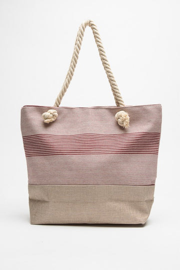 Justin Taylor Coastal Cheer Striped Tote Bag