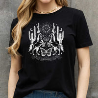 Simply Love Full Size Cactus & Horse Graphic Cotton Tee