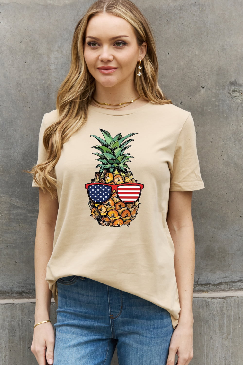 Simply Love Full Size Pineapple Graphic Cotton Tee