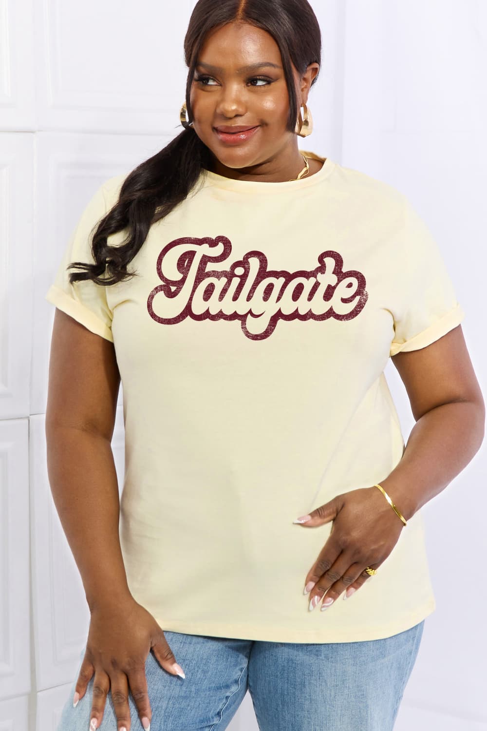 Simply Love Full Size TAILGATE Graphic Cotton Tee