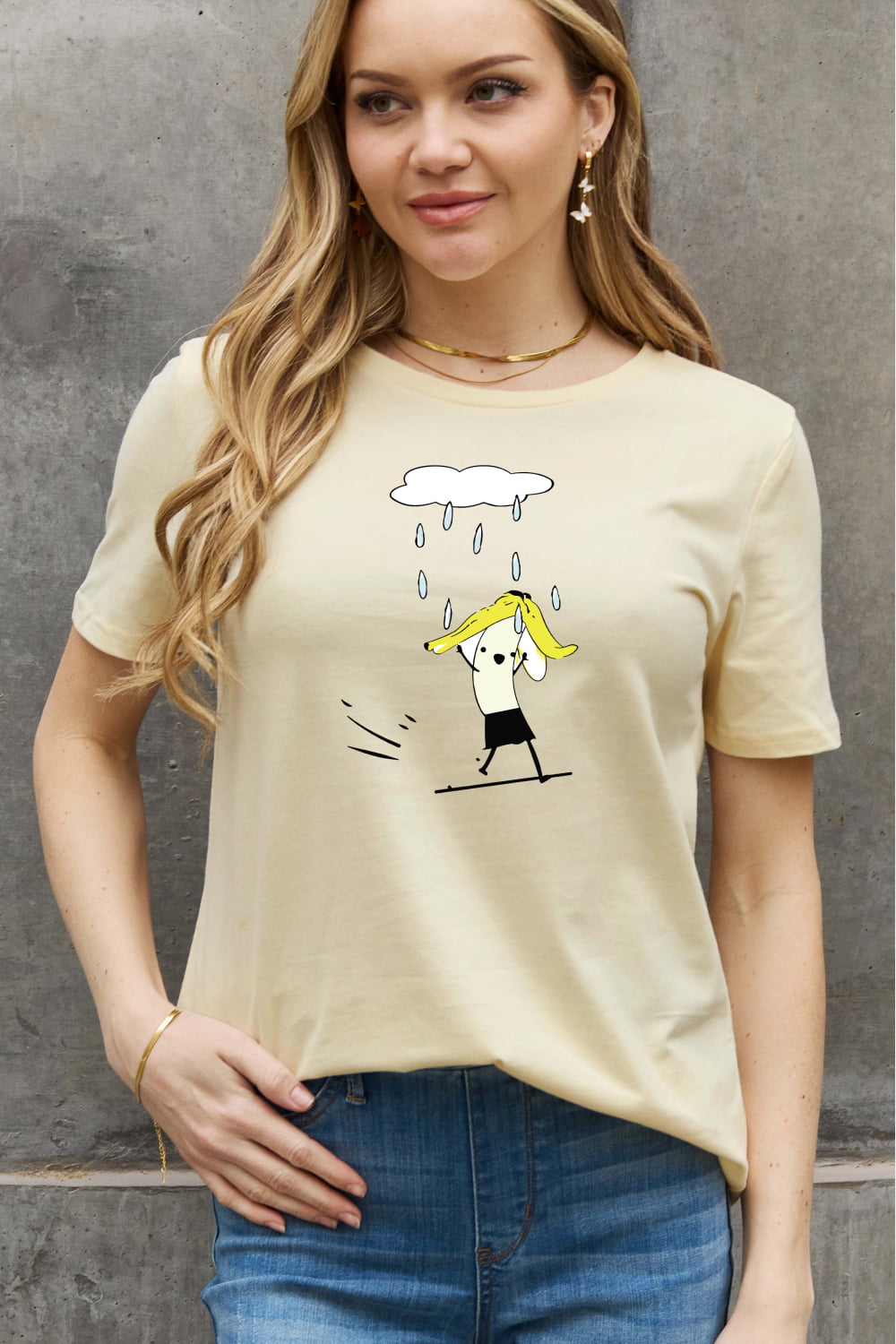 Simply Love Full Size Rainy Day Graphic Cotton Tee