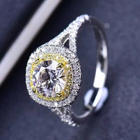 Two-Tone 1 Carat Moissanite Ring