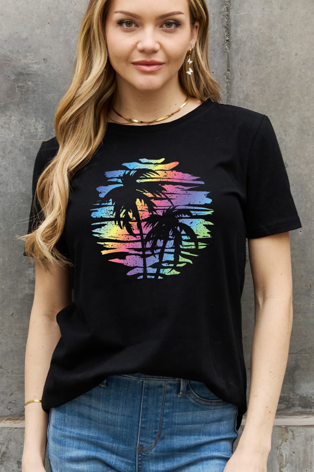 Simply Love Full Size Coconut Tree Graphic Cotton Tee