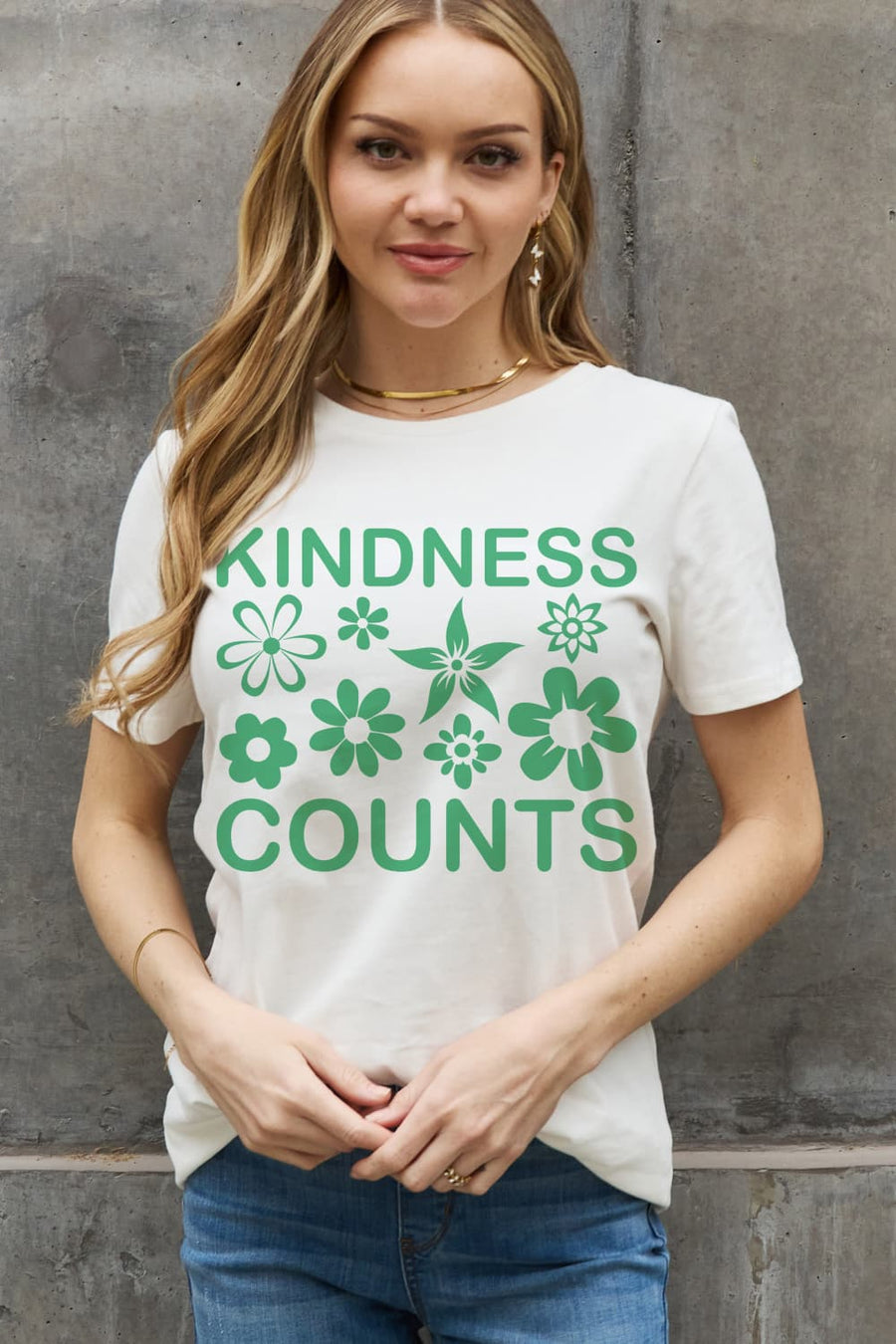 Simply Love Full Size KINDNESS COUNTS Graphic Cotton Tee