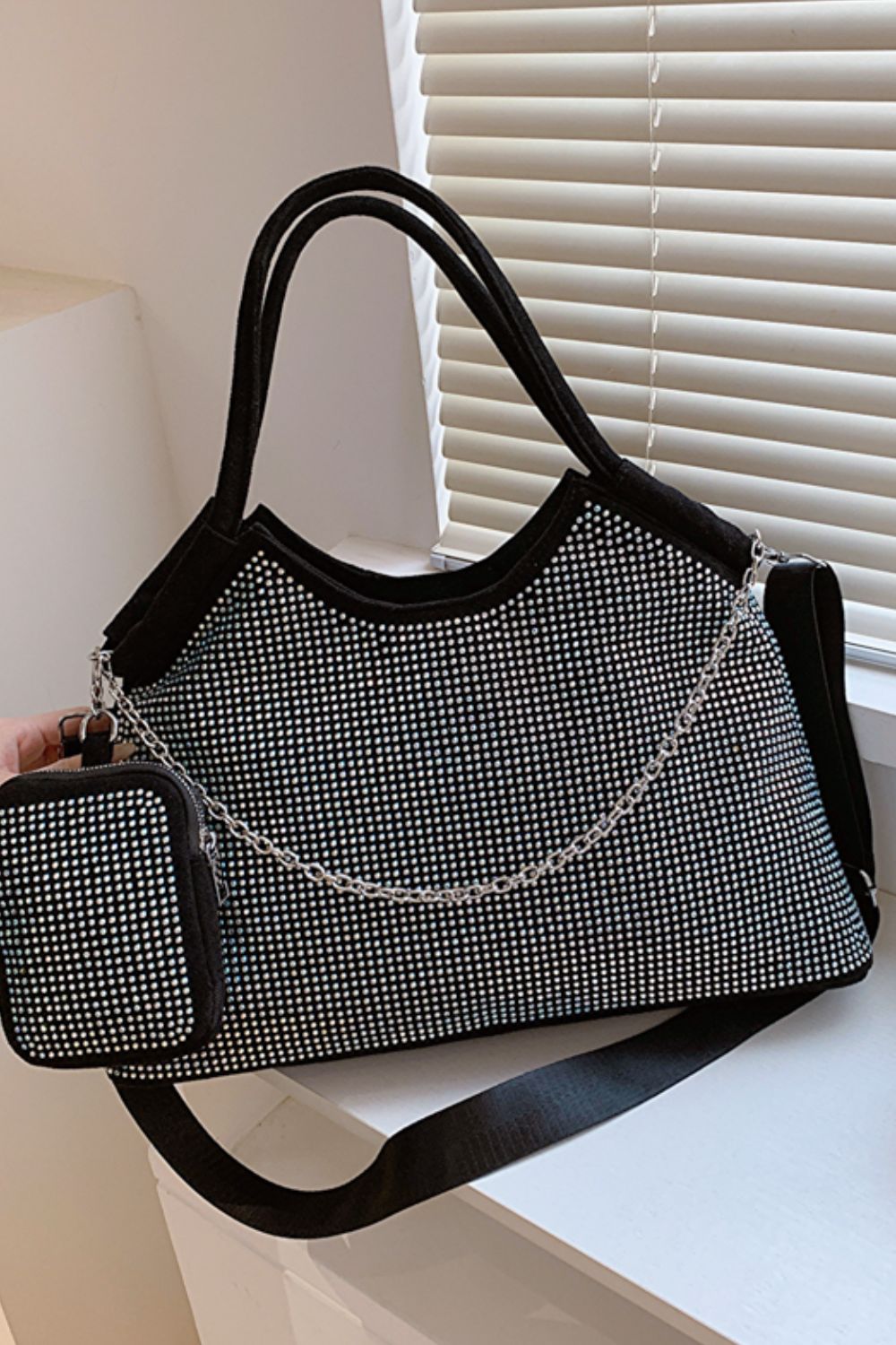 Glitter PVC Large Hand Bag