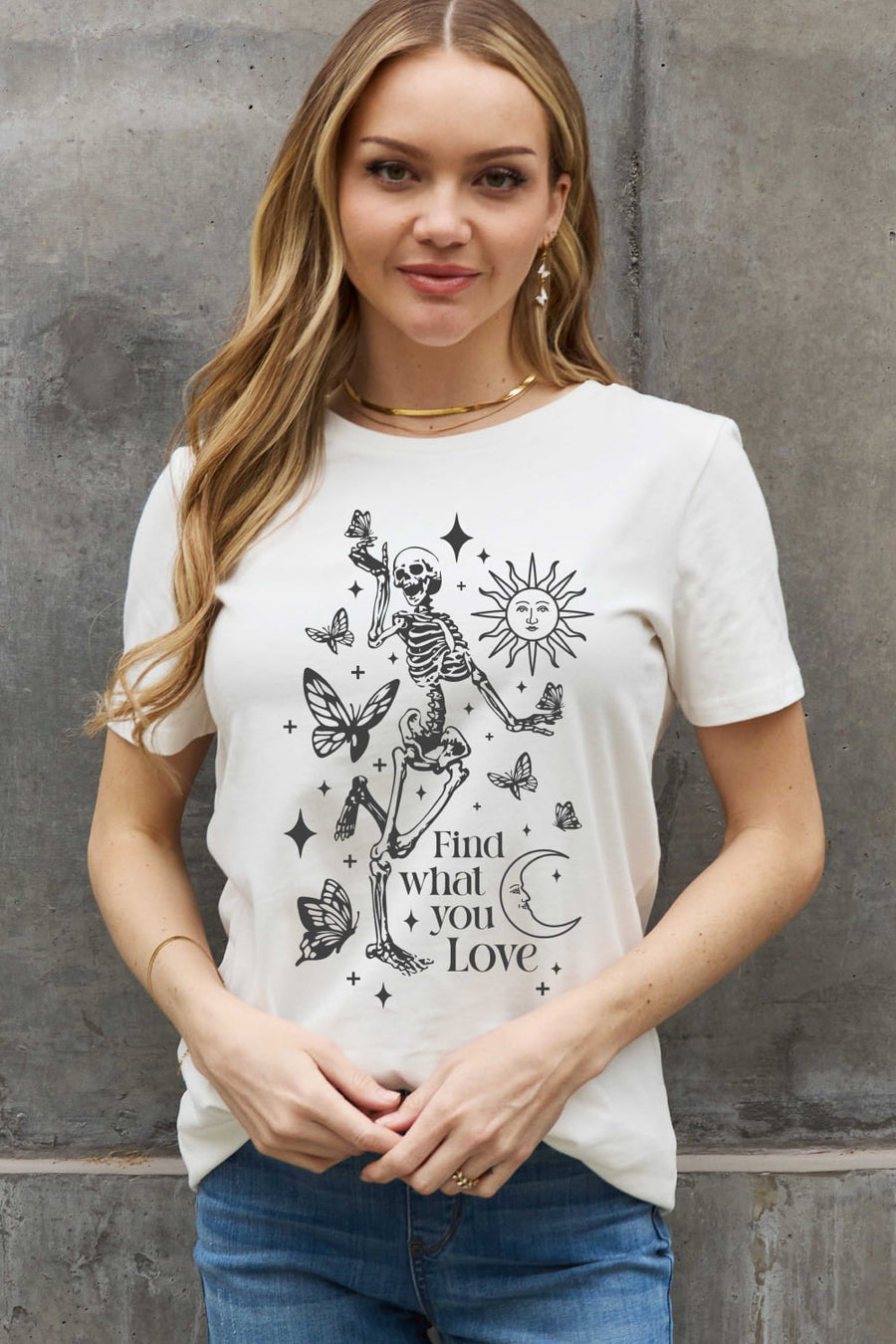 Simply Love Full Size FIND WHAT YOU LOVE Graphic Cotton Tee