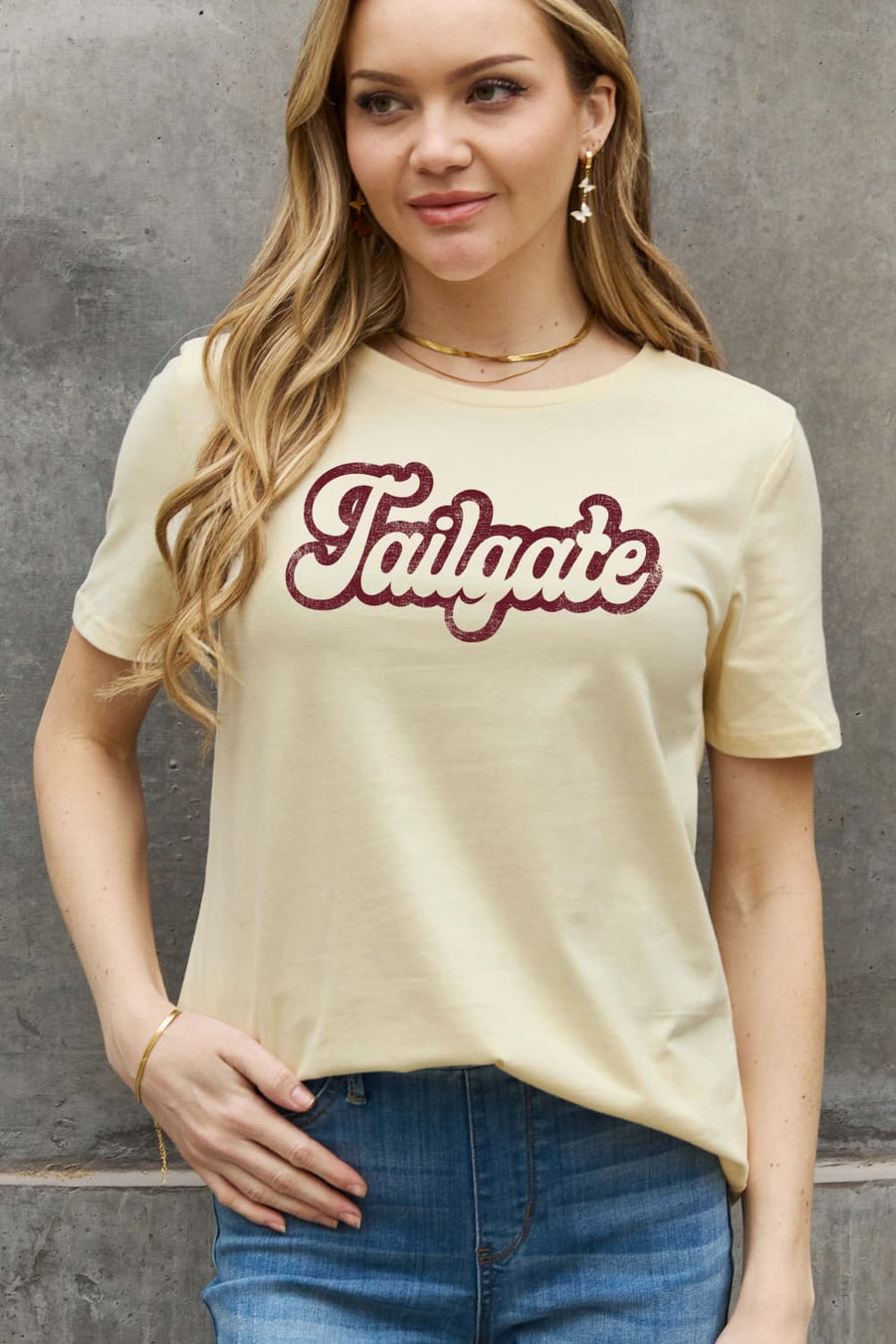 Simply Love Full Size TAILGATE Graphic Cotton Tee