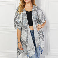 Justin Taylor Paisley Design Kimono in Gray