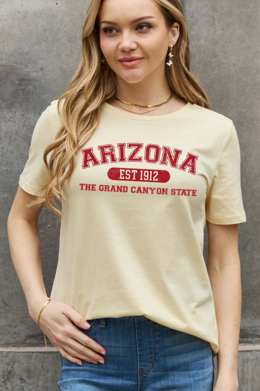 Simply Love Full Size ARIZONA EST 1912 THE GRAND CANYON STATE Graphic Cotton Tee