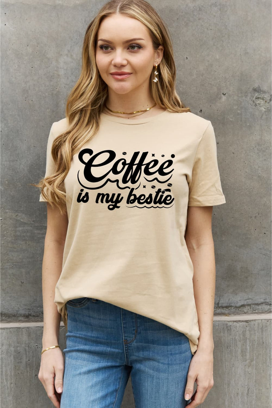 Simply Love Full Size COFFEE IS MY BESTIE Graphic Cotton T-Shirt