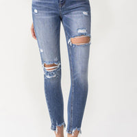 Lovervet Juliana Full Size High Rise Distressed Skinny Jeans