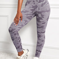 Camo Print Seamless High Waist Yoga Leggings