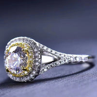 Two-Tone 1 Carat Moissanite Ring