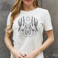 Simply Love Full Size Cactus & Horse Graphic Cotton Tee