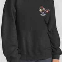 Simply Love Full Size Flower Graphic Sweatshirt