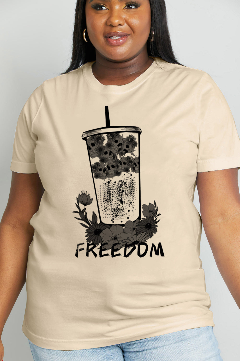 Simply Love Full Size FREEDOM Graphic Cotton Tee