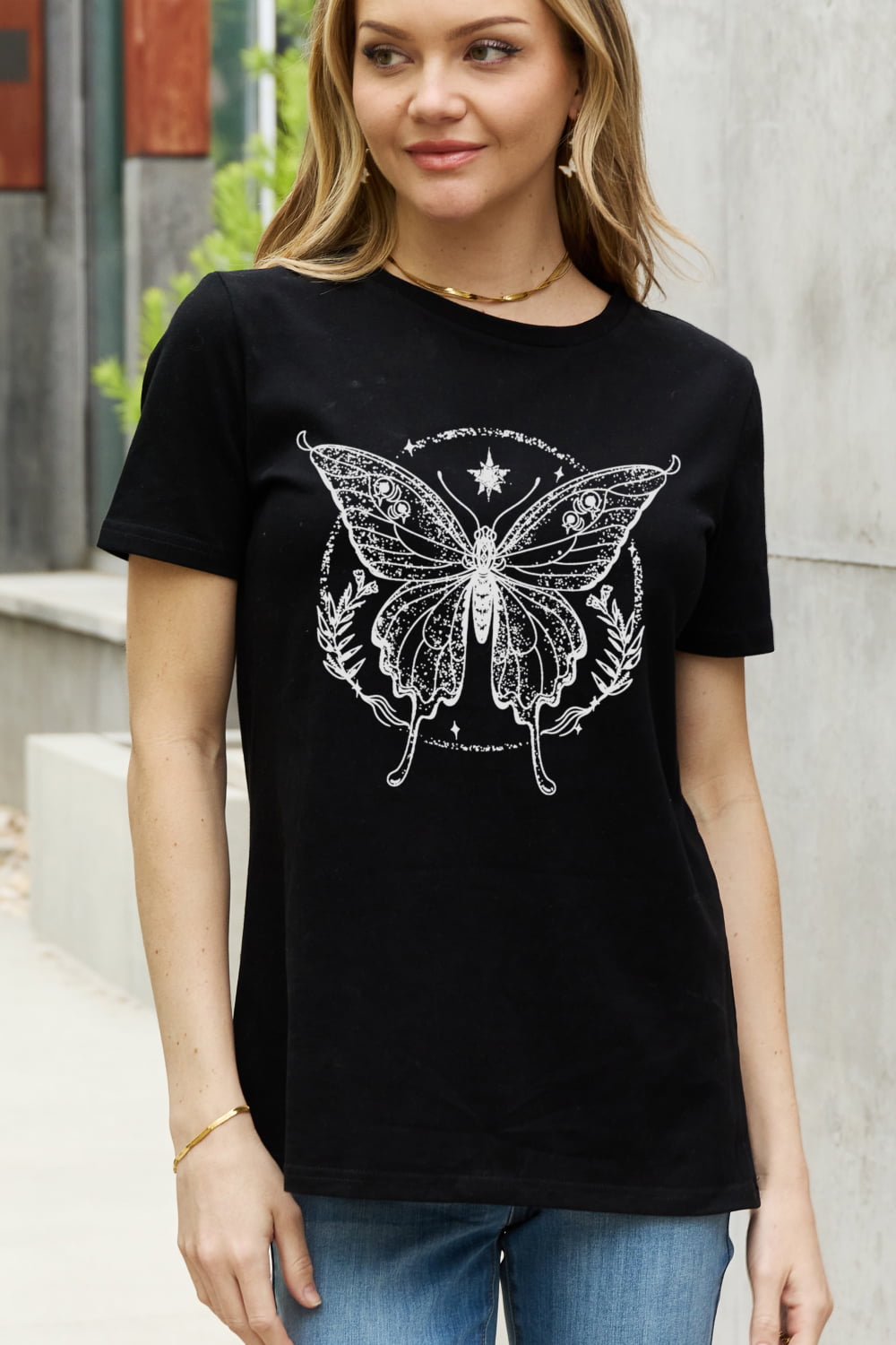 Simply Love Full Size Butterfly Graphic Cotton Tee