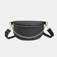 Printed PU Leather Sling Bag