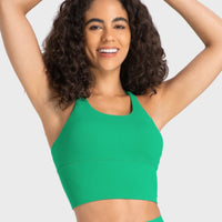 Crisscross Back Ladder Detail Sports Bra