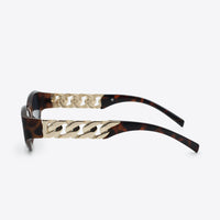 Chain Detail Temple Cat Eye Sunglasses