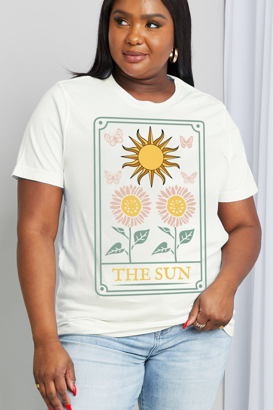 Simply Love Full Size THE SUN Graphic Cotton Tee