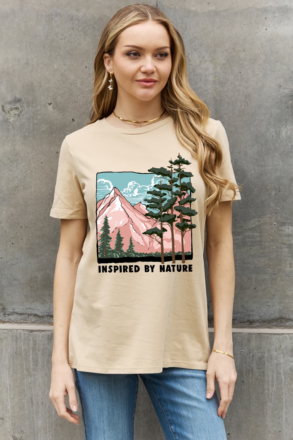 Simply Love Full Size INSPIRED BY  NATURE Graphic Cotton Tee