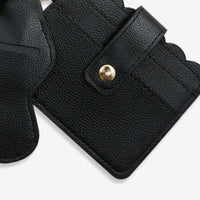 PU Wristlet Keychain with Card Holder