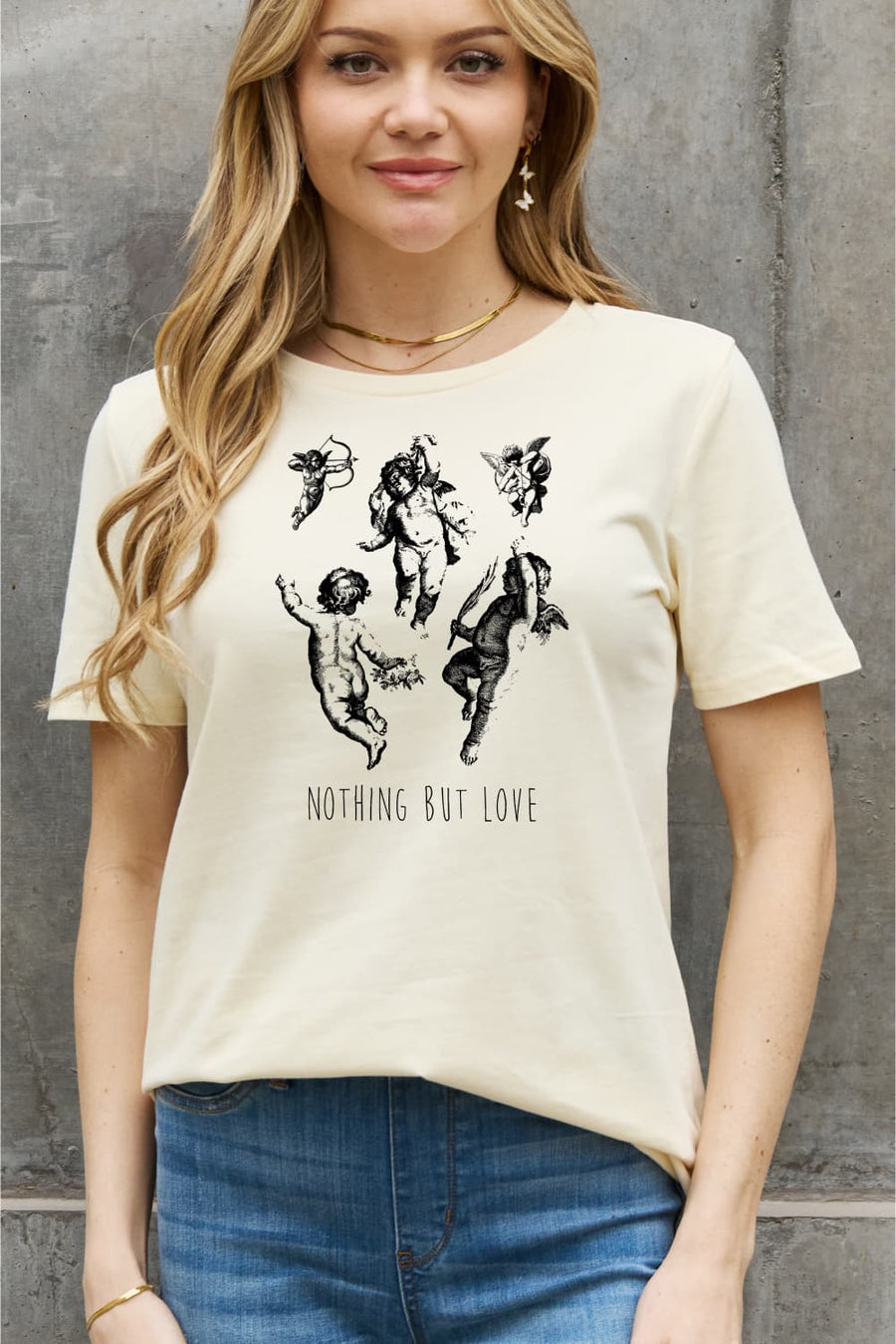 Simply Love Full Size NOTHING BUT LOVE Graphic Cotton Tee