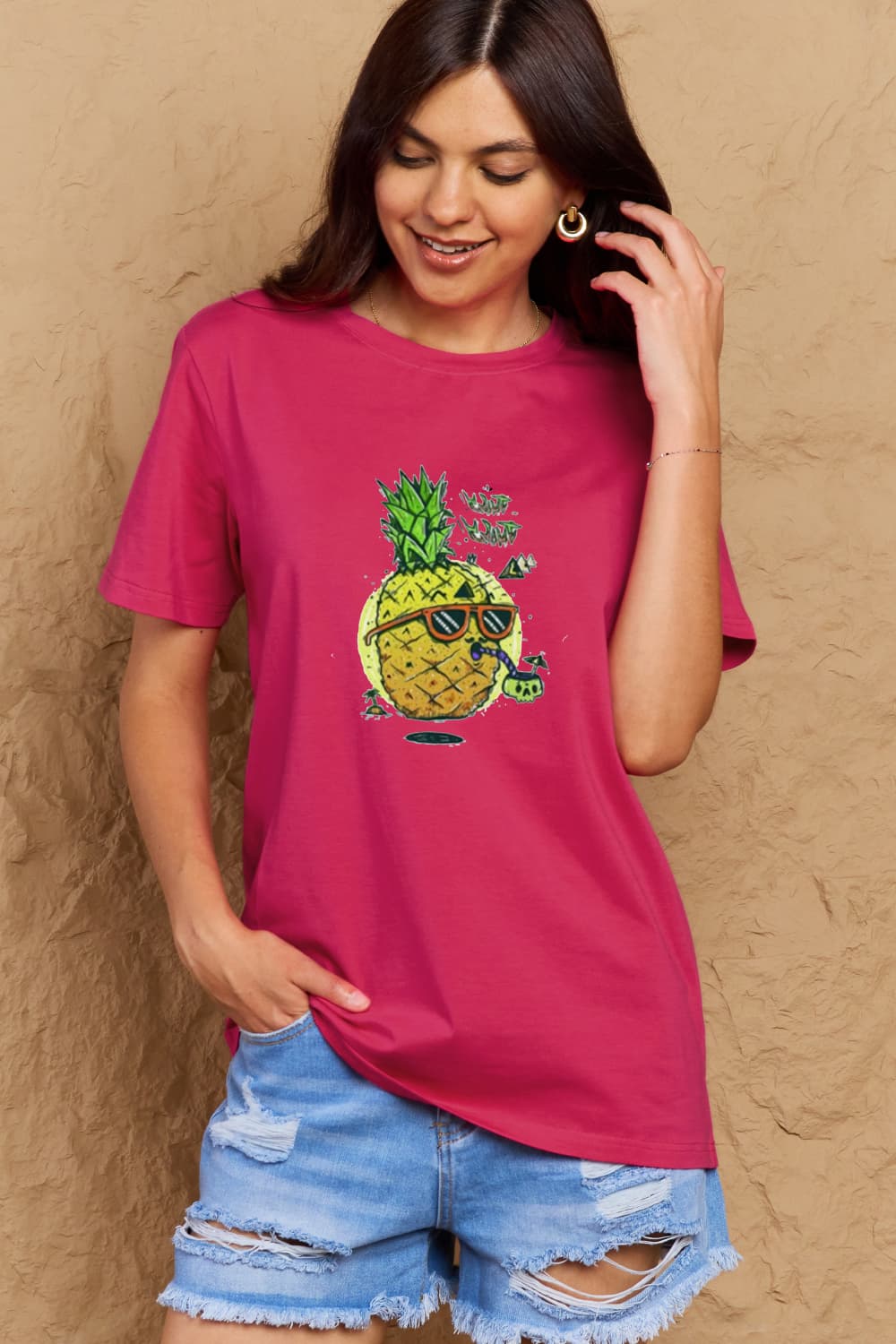 Simply Love Full Size Pineapple Graphic Cotton Tee