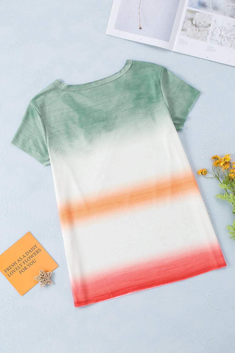 Tie-Dye V-Neck Short Sleeve Tee