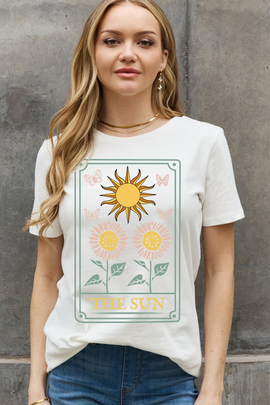 Simply Love Full Size THE SUN Graphic Cotton Tee