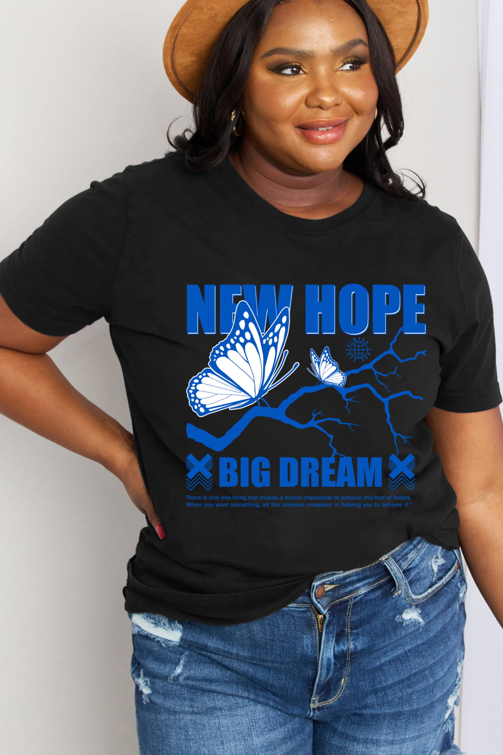 Simply Love Full Size NEW HOPE BIG DREAM Graphic Cotton Tee